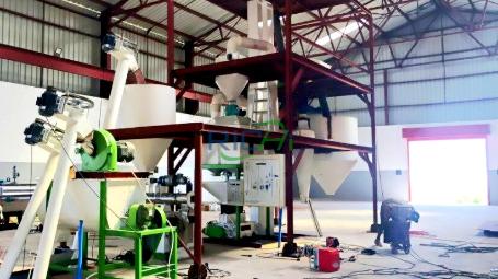 1-2 T/H Animal feed pellet making line