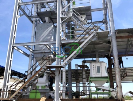 5T/H sinking fish feed pellet line in Uzbekistan