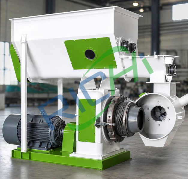 Animal manure pellet mill demonstration