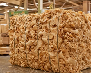 balle de copeaux de bois