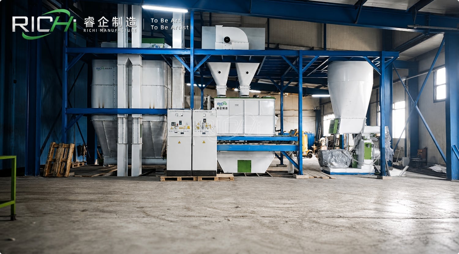Animal bedding production line