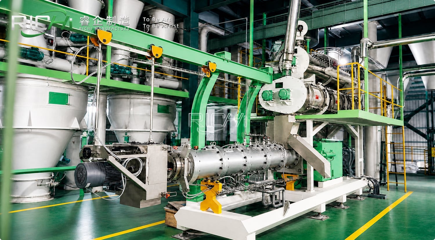 Aquatic feed production line