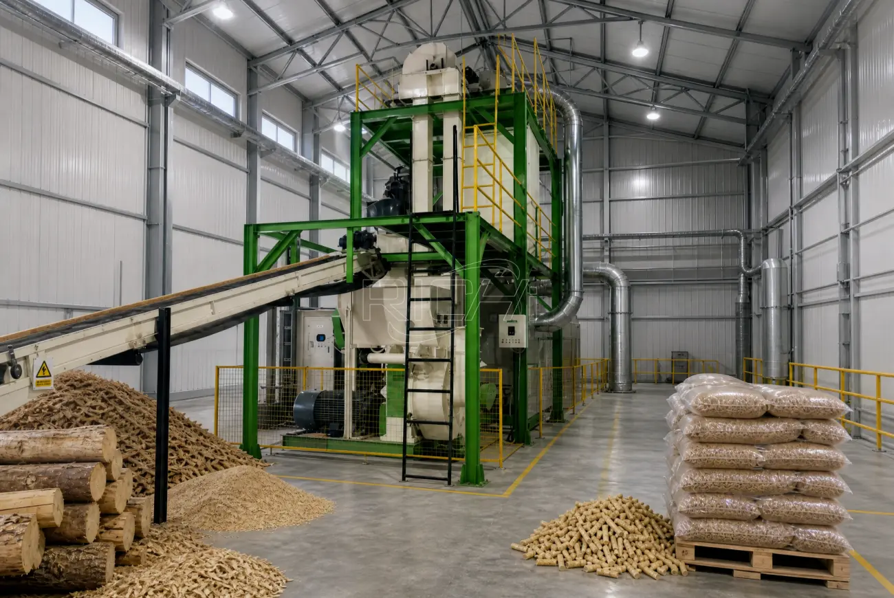 Proiectul 2–3 al mașinii de producție a peletelor din lemn de pin rusesc pentru litieră de pisici