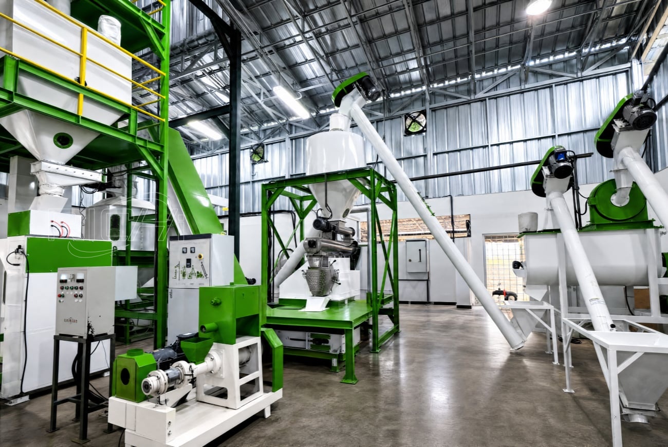 Indonesia 1.5-3 TH Shrimp Feed Production Line Project