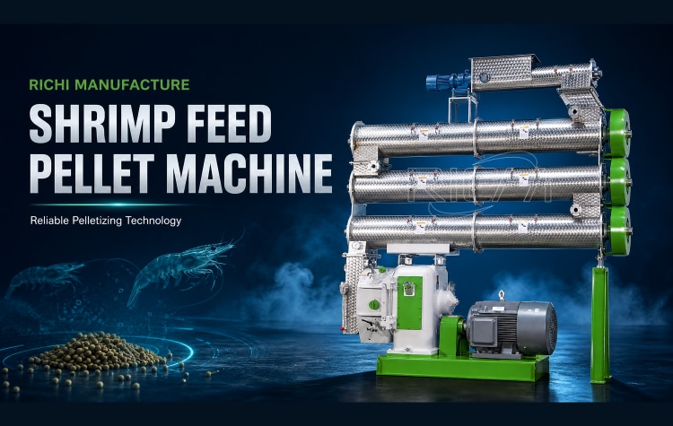 RICHI Shrimp feed pellet mill demonstration